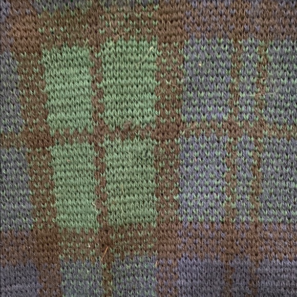 Pendleton Blue and Green Crewneck Sweater Classic Tartan Vintage Wool - Picture 3 of 5